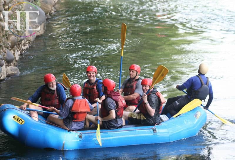 rafting group on the HE Travel gay adventure in Costa Rica