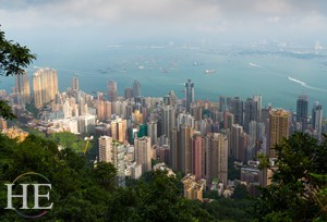 gorgeous aerial view of Hong Kong on the HE Travel gay China tour