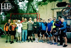 great group of cyclists on the HE Travel gay Italy bike tour in Puglia