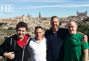 group of men overlooking toledo on the HE Travel gay Spain cultural tour
