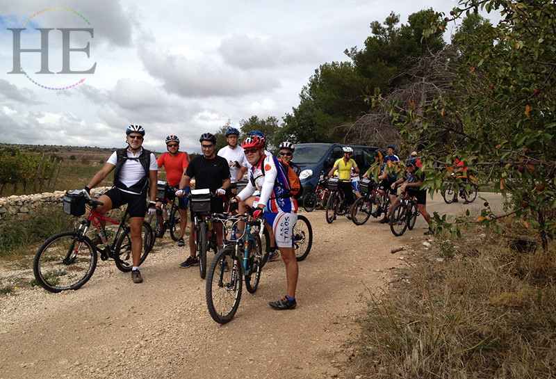 A group of avid cyclists on HE Travel's Puglia Villa cycling Adventure