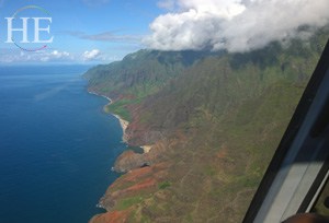 helicopter tour on Kauai Hawaii with HE Travel gay adventure tour
