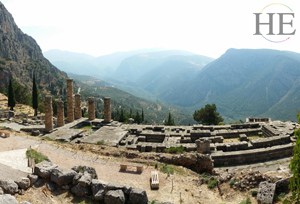 ancient temple at delphi on the HE Travel gay greek tour