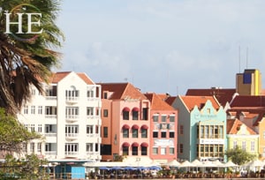 colorful town on the HE Travel gay scuba diving trip to Curacao