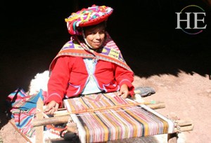 traditional weaving on the HE Travel gay luxury tour to Machu Picchu