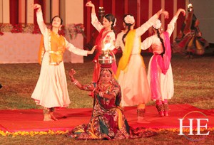 an outdoor dance performance on the HE Travel gay India Adventure tour