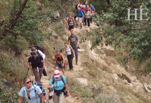 hiking on the HE Travel gay India Adventure tour