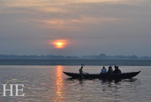sunrise over the ganges river on the HE Travel gay India cultural tour