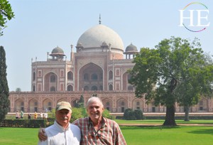 friends at humayuns tomb on the HE Travel gay India cultural tour