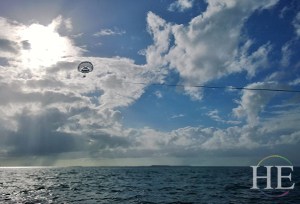 parasailing on the HE Travel gay key west adventure tour