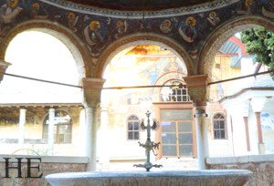 fountain on the HE Travel gay Greece pilgrimage to Mount Athos