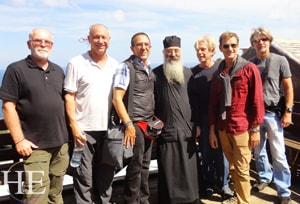 visiting the monks on the HE Travel gay Greece pilgrimage to Mount Athos