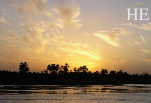 sunset on the nile on the HE Travel gay Egypt Nile cultural tour
