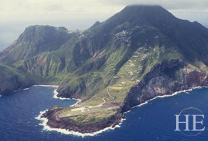 airport aerial view on HE Travel gay scuba diving adventure in Saba
