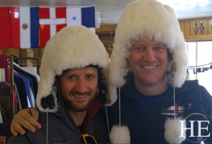 friends in warm fuzzy caps on the HE Travel gay adventure in patagonia Chile