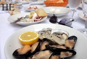 oysters and mussels on the HE Travel Puglia italy gay bike tour