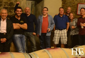 fun group at a wine tasting in castelvecchi on the HE Travel gay hiking tour in Tuscany Italy