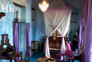 sumptuous room in Zanzibar on the HE Travel gay safari