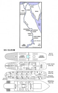 floorplan of the ss karim on the HE Travel Nile Egypt cruise and cultural tour