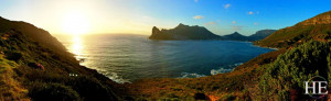 gorgeous sunset at hout bay on the HE Travel gay safari in South Africa