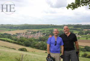 handsome cyclists on the gay French bike tour with HE Travel