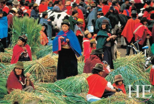 visiting a market in Quito part of the HE Travel gay galapagos wildlife tour