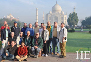 our group in front of the taj mahal on the HE Travel gay India cultural tour
