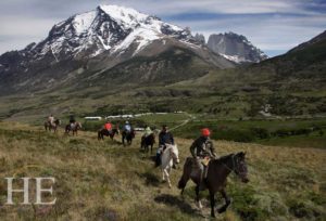 Horseback riding on the HE Travel gay adventure in patagonia Chile