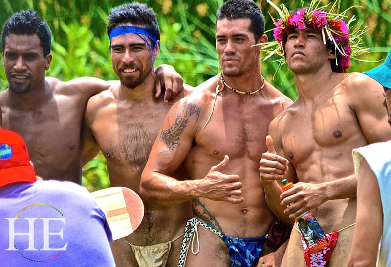 handsome rapa nui men on the HE Travel Easter Island gay tour.