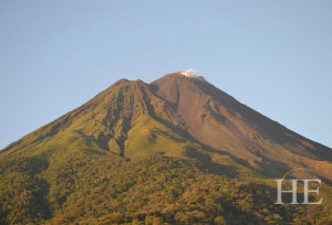 rare clear day over arenal volcano on the HE Travel gay costa rica tortuguero adventure