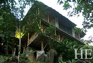 eco lodge overlooking the river on the HE Travel gay adventure in colombia