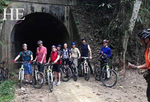 group of guys cycling on the HE Travel gay adventure in colombia