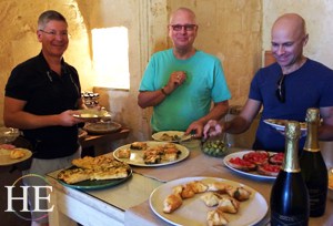 lunchtime in Matera Italy on the HE Travel gay Amalfi coast tour