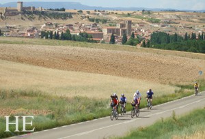 bicycling the spanish countryside on the HE Travel gay bike tour in Spain
