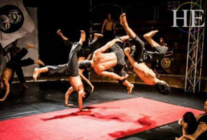 young men performing acrobatics on the HE Travel gay cultural tour of cambodia