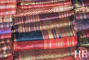 finely woven textiles on the HE Travel gay cultural tour of southeast asia
