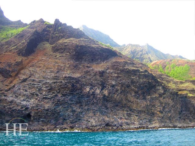 turquoise waters of na pali coast kauai hawaii with HE Travel