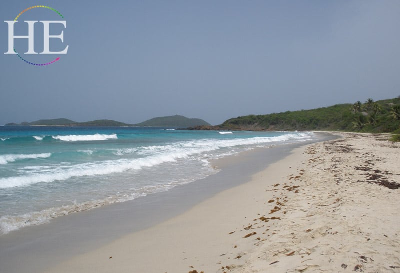 empty beach in Puerto Rico with HE Travel