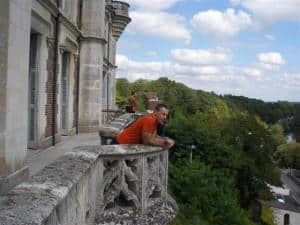 the balcony at montigny on the HE Travel gay France bike tour