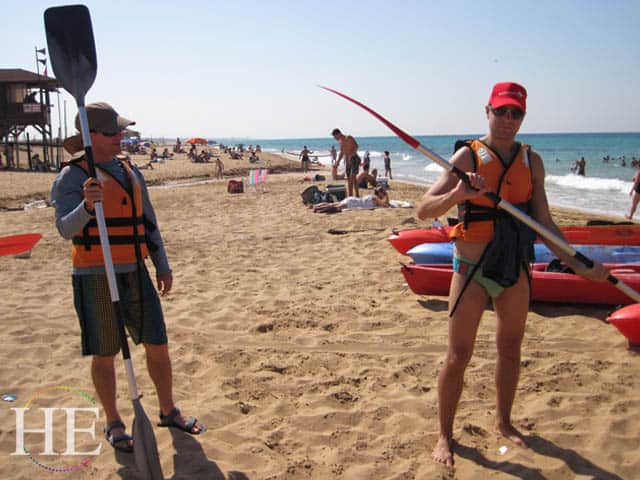 kayaking in Israel with HE Travel