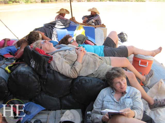 napping on the shade on the HE travel gay grand canyon adventure