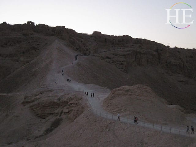 the climb to masada on the HE Travel gay adventure in Israel