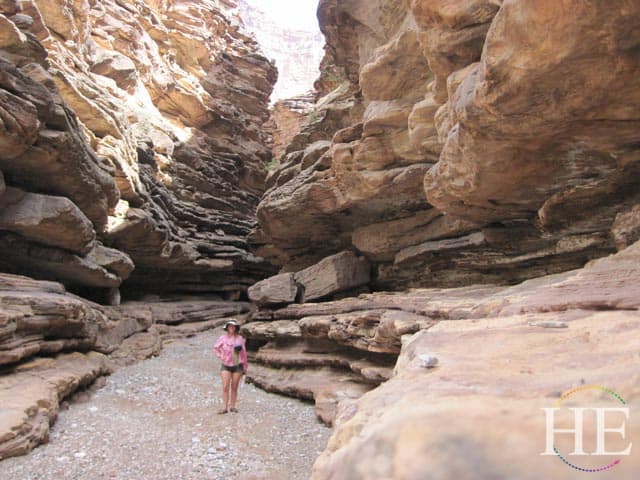 sara moses visits blacktail canyon on the HE Travel gay grand canyon rafting trip