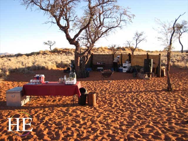camp kitchen in Namibia - HE Travel