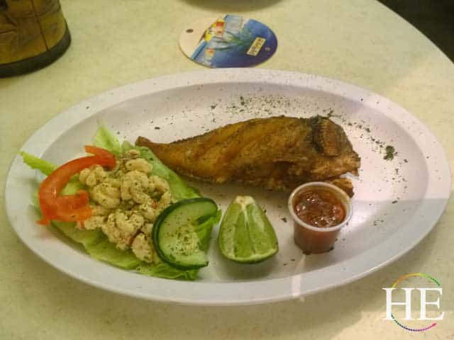 deeep fried lion fish enjoyed on he travel deep blue curacao gay tive tour