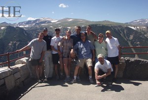 hikers in bear tooth mountains on the ranch on HE Travel gay montana adventure