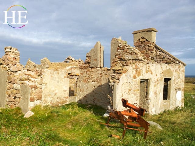 Gay Travel sees an ancient crumbling house on Gola Island in Ireland