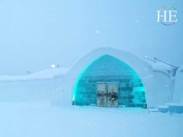 entrance to the 25th edition of the sweden ice hotel