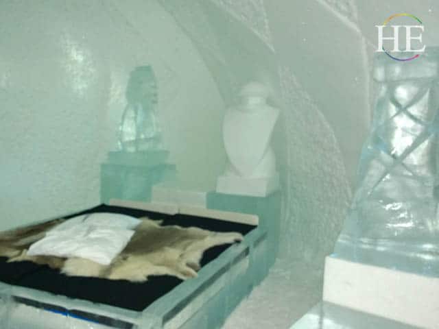 ice room at the ice hotel in sweden