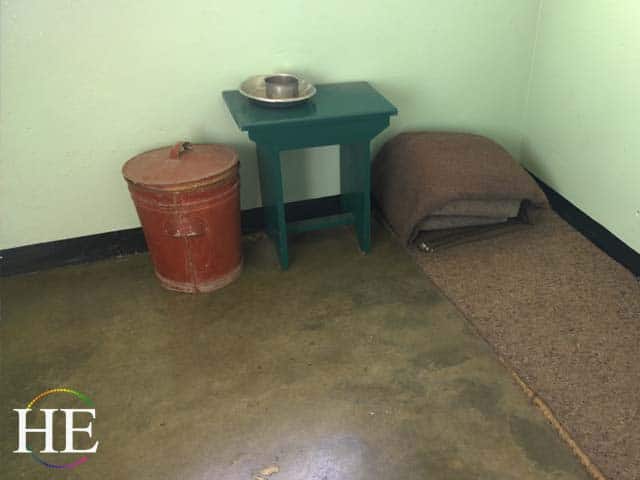 nelson mandela's prison cell on robben island